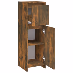 vidaXL Bathroom Cabinet Washroom Storage Cabinet Cupboard Engineered Wood - smoked oak - Additional view 5