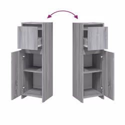vidaXL Bathroom Cabinet Washroom Storage Cabinet Cupboard Engineered Wood - grey sonoma - Additional view 6