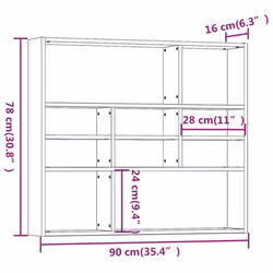 vidaXL Wall Shelf Smoked Oak Engineered Wood Cube Organiser Picture Ledge - Additional view 4