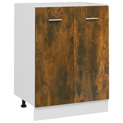 vidaXL Kitchen Cabinet Home Storage Shelf Organiser Cupboard Engineered Wood - smoked oak