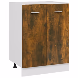 vidaXL Kitchen Cabinet Home Storage Shelf Organiser Cupboard Engineered Wood - smoked oak