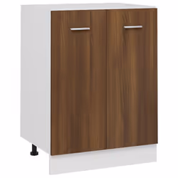 vidaXL Kitchen Cabinet Home Storage Shelf Organiser Cupboard Engineered Wood - brown oak