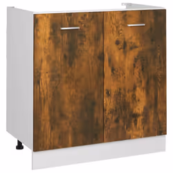 vidaXL Kitchen Cabinet Home Storage Shelf Organiser Cupboard Engineered Wood - smoked oak