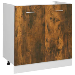 vidaXL Kitchen Cabinet Home Storage Shelf Organiser Cupboard Engineered Wood - smoked oak