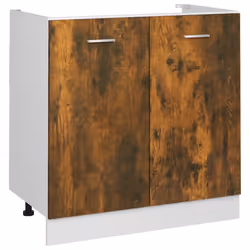 vidaXL Kitchen Cabinet Home Storage Shelf Organiser Cupboard Engineered Wood - smoked oak