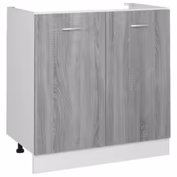 vidaXL Kitchen Cabinet Home Storage Shelf Organiser Cupboard Engineered Wood - grey sonoma