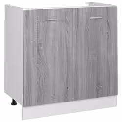 vidaXL Kitchen Cabinet Home Storage Shelf Organiser Cupboard Engineered Wood - grey sonoma