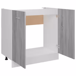 vidaXL Kitchen Cabinet Home Storage Shelf Organiser Cupboard Engineered Wood - grey sonoma - Additional view 8