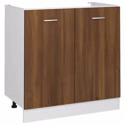 vidaXL Kitchen Cabinet Home Storage Shelf Organiser Cupboard Engineered Wood - brown oak