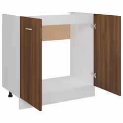 vidaXL Kitchen Cabinet Home Storage Shelf Organiser Cupboard Engineered Wood - brown oak - Additional view 7