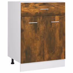 vidaXL Kitchen Cabinet Home Storage Shelf Organiser Cupboard Engineered Wood - smoked oak