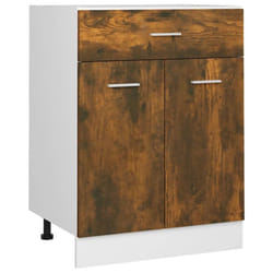 vidaXL Kitchen Cabinet Home Storage Shelf Organiser Cupboard Engineered Wood - smoked oak