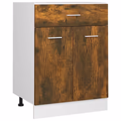 vidaXL Kitchen Cabinet Home Storage Shelf Organiser Cupboard Engineered Wood - smoked oak