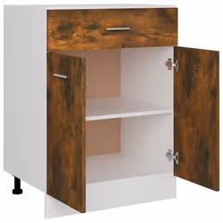 vidaXL Kitchen Cabinet Home Storage Shelf Organiser Cupboard Engineered Wood - smoked oak - Additional view 8