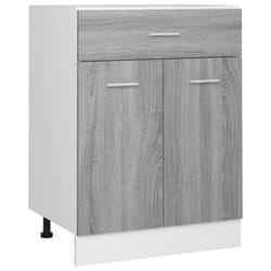 vidaXL Kitchen Cabinet Home Storage Shelf Organiser Cupboard Engineered Wood - grey sonoma