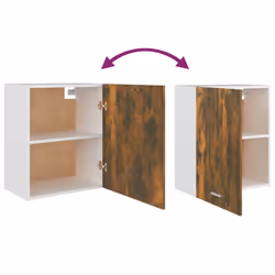 ) vidaXL Kitchen Cabinet Home Storage Shelf Organiser Cupboard Engineered Wood - Smoked oak, 50 x 31 x 60 cm (W x D x H - Additional view 7
