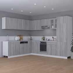 vidaXL Kitchen Cabinet Home Storage Shelf Organiser Cupboard Engineered Wood - grey sonoma