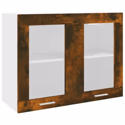 ) vidaXL Kitchen Cabinet Home Storage Shelf Organiser Cupboard Engineered Wood - Smoked oak, 80 x 31 x 60 cm (W x D x H