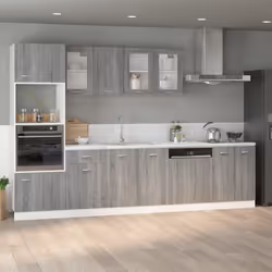 ) vidaXL Kitchen Cabinet Home Storage Shelf Organiser Cupboard Engineered Wood - Grey sonoma, 80 x 31 x 60 cm (W x D x H