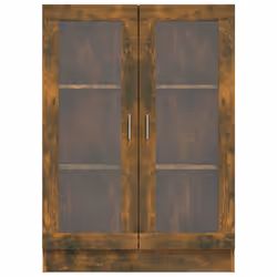 vidaXL Vitrine Cabinet Book Stand Rack Cupboard Highboard Engineered Wood - smoked oak - Additional view 6
