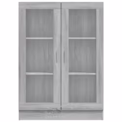vidaXL Vitrine Cabinet Book Stand Rack Cupboard Highboard Engineered Wood - grey sonoma - Additional view 6