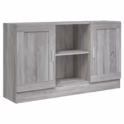 vidaXL Vitrine Cabinet Sideboard Storage Organiser Cupboard Engineered Wood - grey sonoma