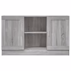 vidaXL Vitrine Cabinet Sideboard Storage Organiser Cupboard Engineered Wood - grey sonoma