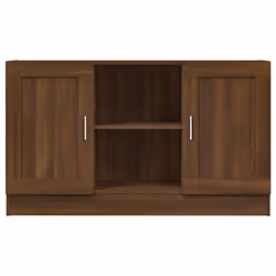 vidaXL Vitrine Cabinet Sideboard Storage Organiser Cupboard Engineered Wood - brown oak - Additional view 4