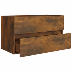 vidaXL Sink Cabinet Bathroom Vanity Unit Wall Storage Cupboard Engineered Wood - smoked oak, 80 x 38.5 x 45 cm - Additional view 5