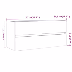 vidaXL Bathroom Furniture Set 2 Piece Storage Cabinet Cupboard Engineered Wood - smoked oak - Additional view 4