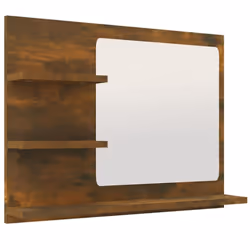 vidaXL Bathroom Mirror Cosmetic Mirror Washroom Makeup Mirror Engineered Wood - smoked oak