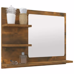 vidaXL Bathroom Mirror Cosmetic Mirror Washroom Makeup Mirror Engineered Wood - smoked oak - Additional view 6