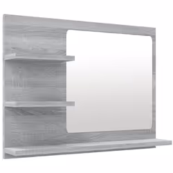 vidaXL Bathroom Mirror Cosmetic Mirror Washroom Makeup Mirror Engineered Wood - grey sonoma