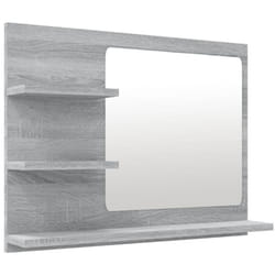 vidaXL Bathroom Mirror Cosmetic Mirror Washroom Makeup Mirror Engineered Wood - grey sonoma