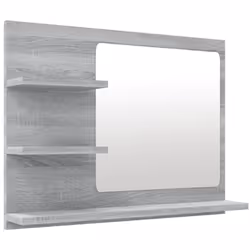 vidaXL Bathroom Mirror Cosmetic Mirror Washroom Makeup Mirror Engineered Wood - grey sonoma
