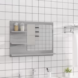 vidaXL Bathroom Mirror Cosmetic Mirror Washroom Makeup Mirror Engineered Wood - grey sonoma - Additional view 7
