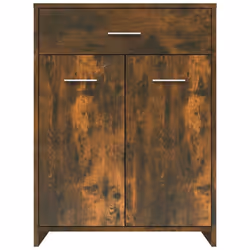 vidaXL Bathroom Cabinet Sink Cupboard Storage Vanity Unit Engineered Wood - smoked oak