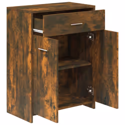 vidaXL Bathroom Cabinet Sink Cupboard Storage Vanity Unit Engineered Wood - smoked oak - Additional view 4