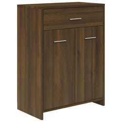 vidaXL Bathroom Cabinet Sink Cupboard Storage Vanity Unit Engineered Wood - brown oak