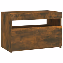 vidaXL TV Cabinet with LED Lights Sideboard TV Stand TV Unit Hifi Cabinet - smoked oak, 1