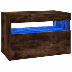 vidaXL TV Cabinet with LED Lights Sideboard TV Stand TV Unit Hifi Cabinet - smoked oak, 1