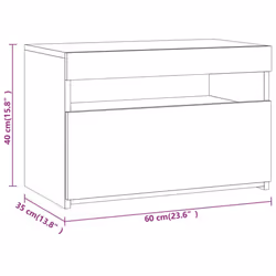 vidaXL TV Cabinet with LED Lights Sideboard TV Stand TV Unit Hifi Cabinet - smoked oak, 1 - Additional view 4