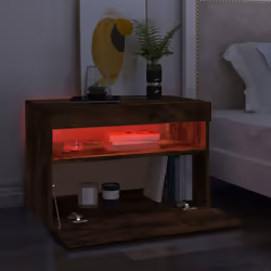 vidaXL TV Cabinet with LED Lights Sideboard TV Stand TV Unit Hifi Cabinet - smoked oak, 1 - Additional view 5