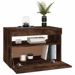 vidaXL TV Cabinet with LED Lights Sideboard TV Stand TV Unit Hifi Cabinet - smoked oak, 1 - Additional view 7