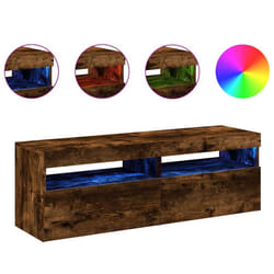vidaXL TV Cabinet with LED Lights Sideboard TV Stand TV Unit Hifi Cabinet - smoked oak, 2
