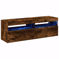 vidaXL TV Cabinet with LED Lights Sideboard TV Stand TV Unit Hifi Cabinet - smoked oak, 2