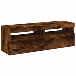 vidaXL TV Cabinet with LED Lights Sideboard TV Stand TV Unit Hifi Cabinet - smoked oak, 2 - Additional view 5