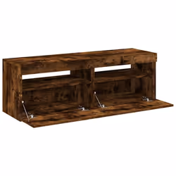 vidaXL TV Cabinet with LED Lights Sideboard TV Stand TV Unit Hifi Cabinet - smoked oak, 2 - Additional view 6