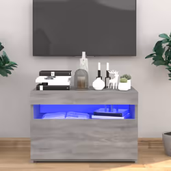 vidaXL TV Cabinet with LED Lights Sideboard TV Stand TV Unit Hifi Cabinet - grey sonoma, 1 - Additional view 4