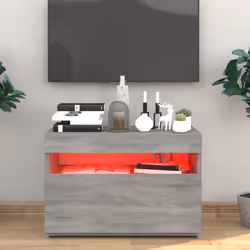 vidaXL TV Cabinet with LED Lights Sideboard TV Stand TV Unit Hifi Cabinet - grey sonoma, 1 - Additional view 5
